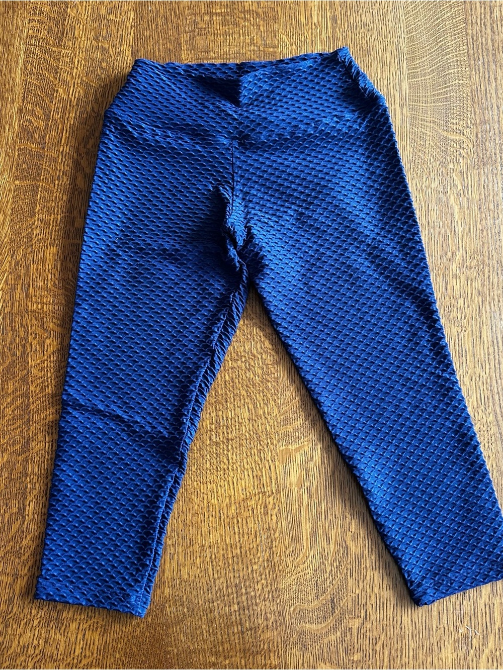 Booty Textured Leggings - Navy Blue